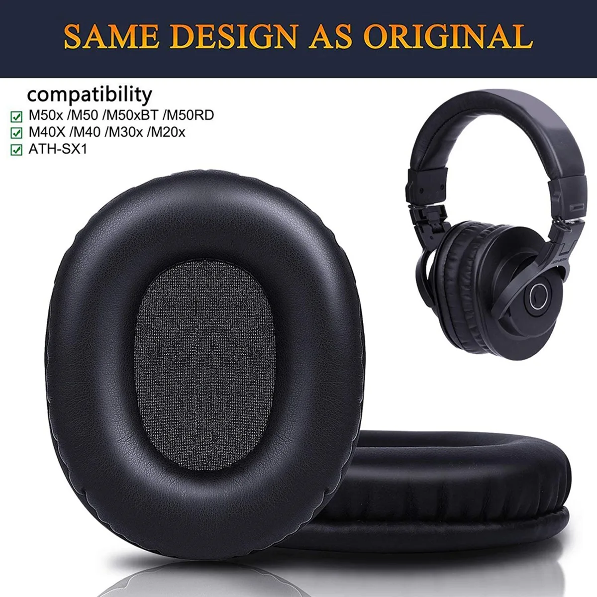 Audio Technica Headphone Ath-M20X - M50X yedek Earpads ses Technica ATH