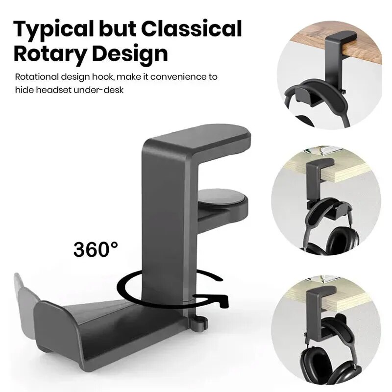 Evrensel Masaüstü 360 °   Döne - Headphone Stand Desk incelemesi ve fiyatı